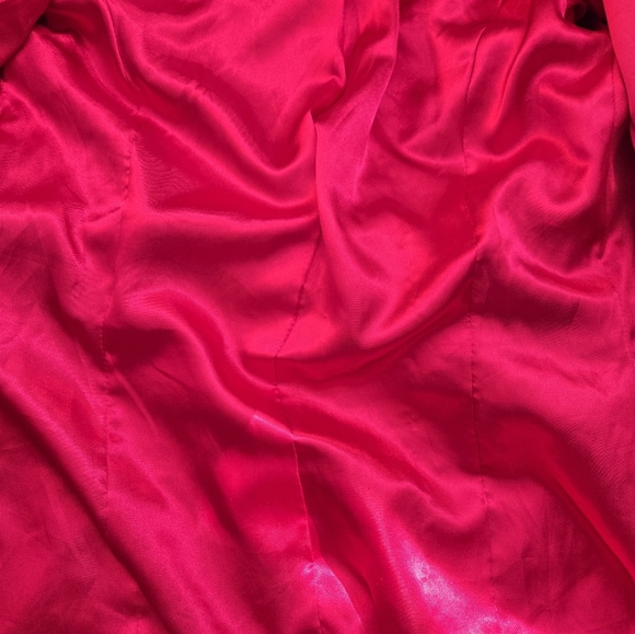 MARCIANO Hot Pink Belted Trench Coat With a Satin Feel. Size Small - Picture 14 of 16